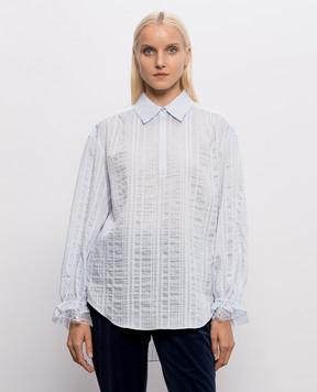Twinset Голубая блуза в полоску 262TP2621