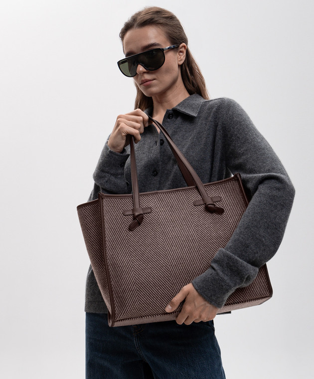 Gianni Chiarini Коричневые сумки Marcella в узор BS6850COMMSPIGA изображение 2