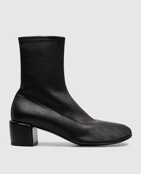 Officine Creative Чорні шкіряні ботильйони Flore FLORE014W