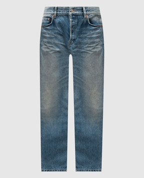 Saint Laurent Блакитні джинси MICK з ефектом потертості 816412Y11CA