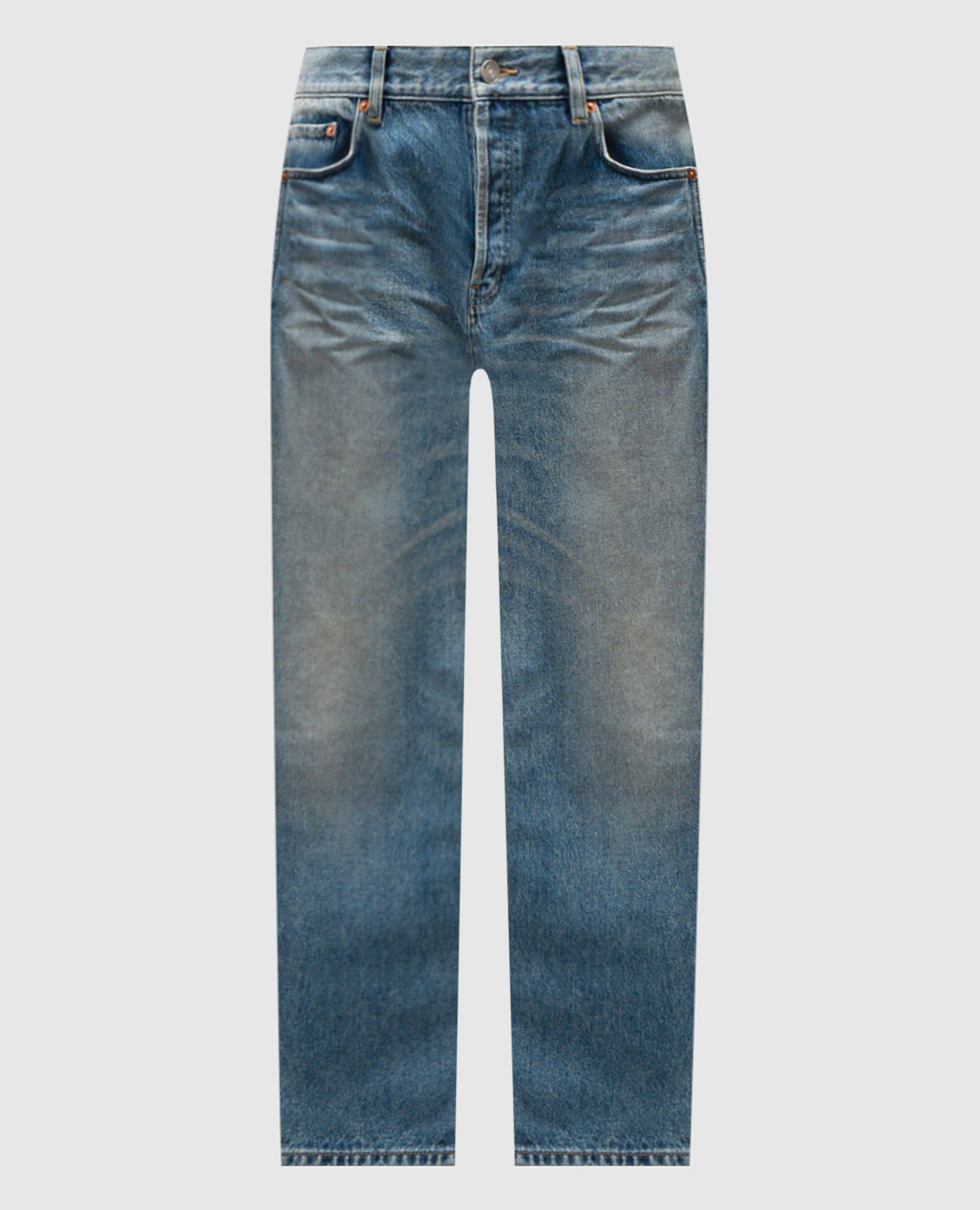 

Голубые джинсы MICK с эффектом потертости, Голубой, Прямые джинсы