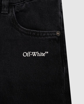 Off-White Детские черные джинсы Diagonal Marker 44BYA005F26D001