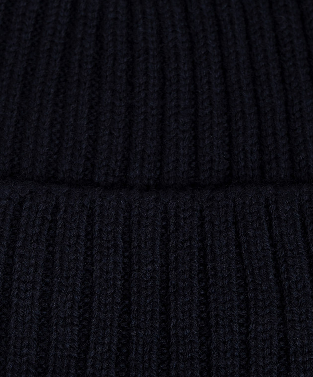 Cashmere&Whiskey Синяя шапка с шерстью 201 изображение 4