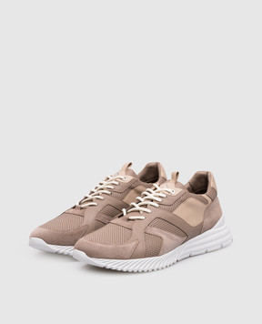 Stefano Ricci Коричневі шкіряні кросівки з монограмю UV689G6676WYSDP