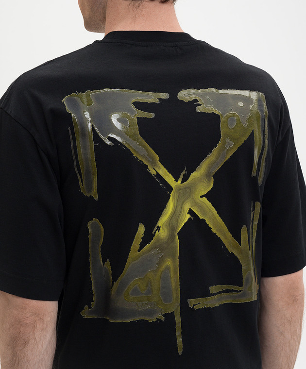 Off-White Черная футболка с эмблемой Dark Slime 44MAA120S26J002 изображение 5