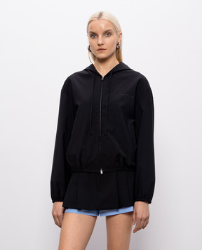 Alexander Wang Черная спортивная куртка с шерстью 1WC2262723
