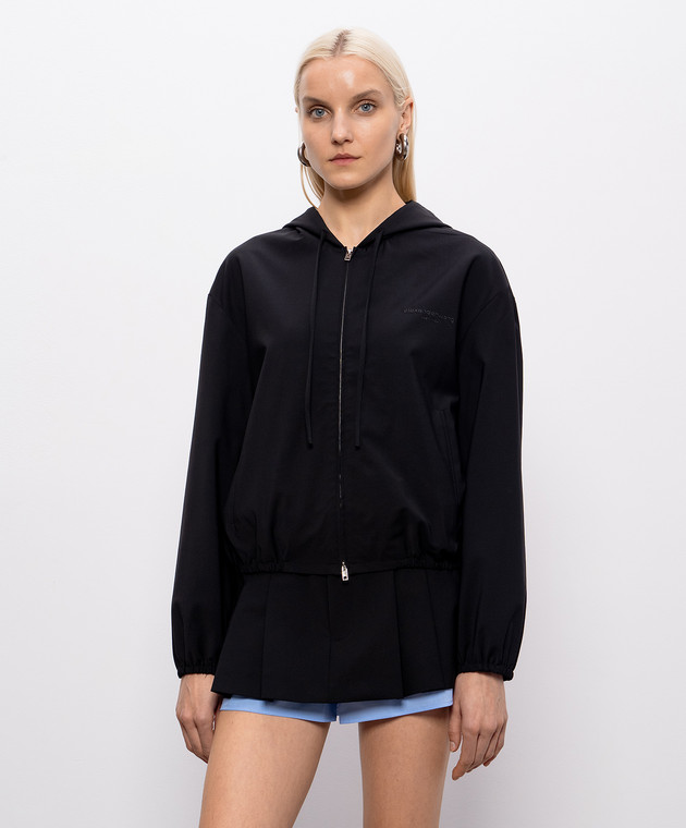 Alexander Wang Черная спортивная куртка с шерстью 1WC2262723 изображение 2
