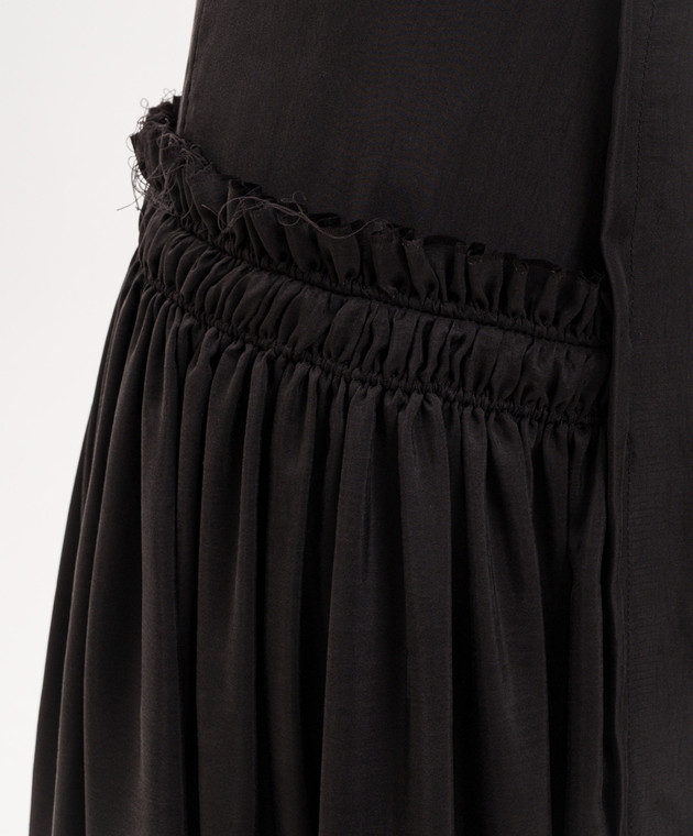 Ann Demeulemeester Черная юбка миди Ariel из шелка B0014011FA731 изображение 5