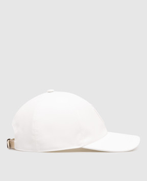 Brunello Cucinelli Біла кепка з нашивкою емблеми MCAP9T002