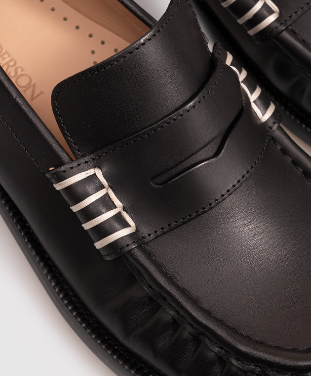 JW Anderson Черные кожаные лоферы MO0001LA0391 изображение 5