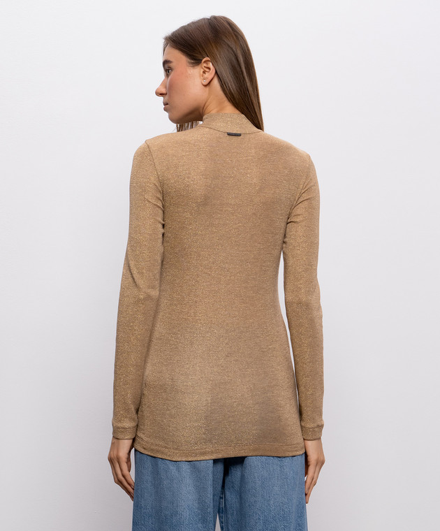 Brunello Cucinelli Бежевий гольф з люрексом MPA98B1V04 зображення 4