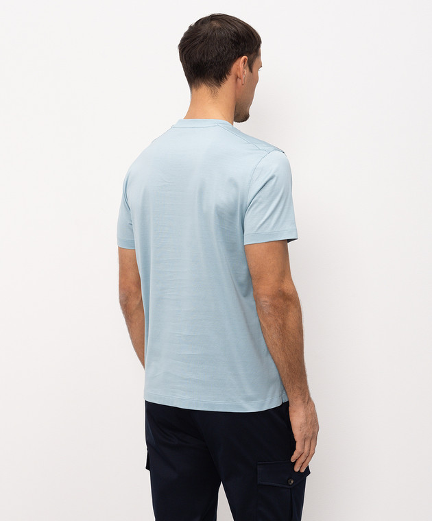 Bilancioni Голубая футболка с принтом BE26T4GBE2 изображение 3