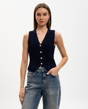 Twinset Синій жилет з логотипом 261TP3077