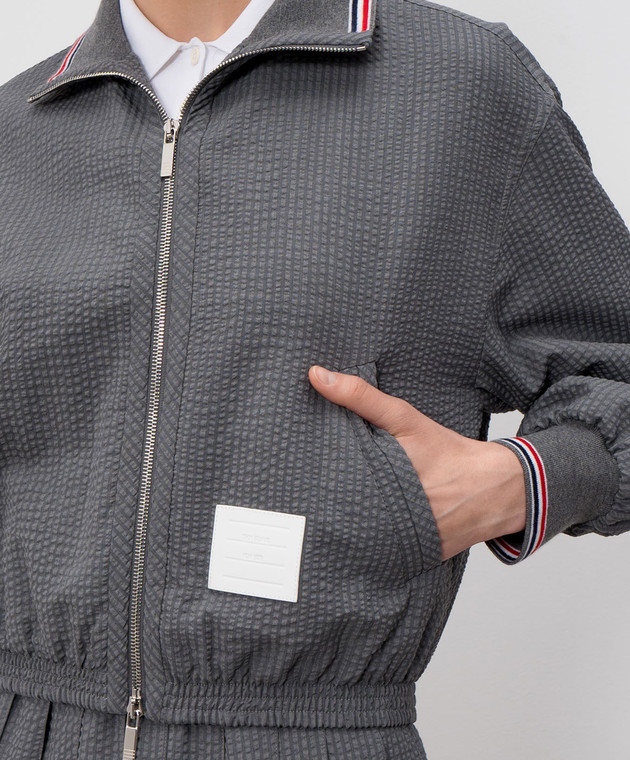 Thom Browne Серая куртка из шерсти FBC952A06455 изображение 5