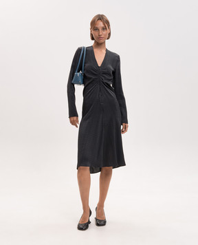 Maison Margiela MM6 Черное платье в логотип шаблон S52DD0103M36007