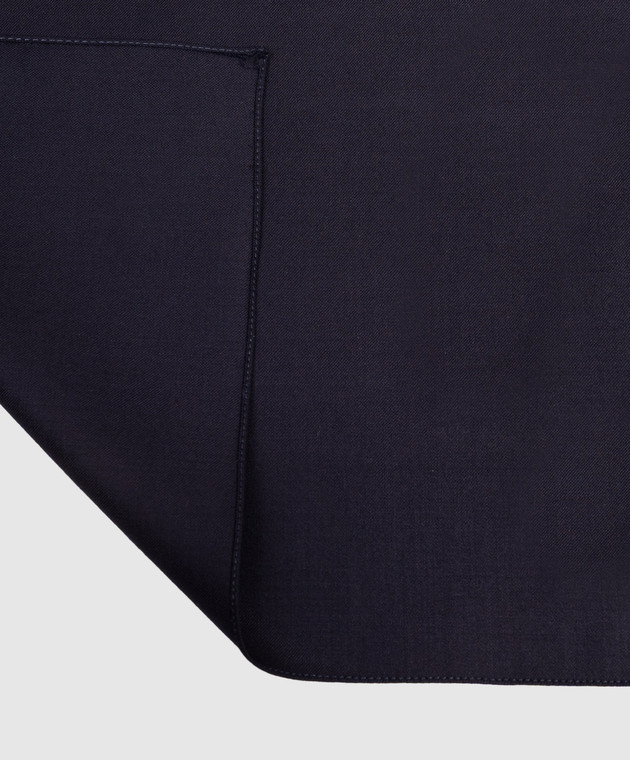 Brunello Cucinelli Синий платок-паше из шерсти и шелка MY4600091 изображение 3