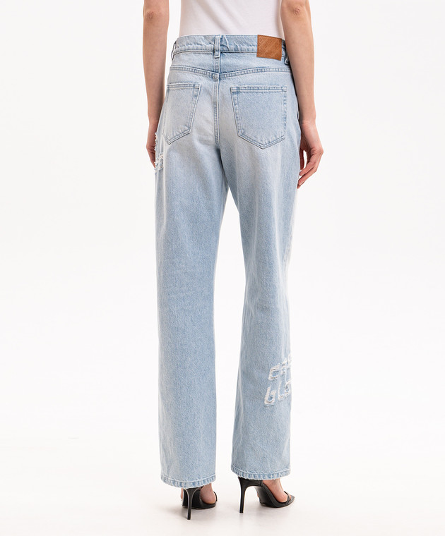 Casablanca Голубые джинсы с прорехами WSS26DN01901 изображение 4