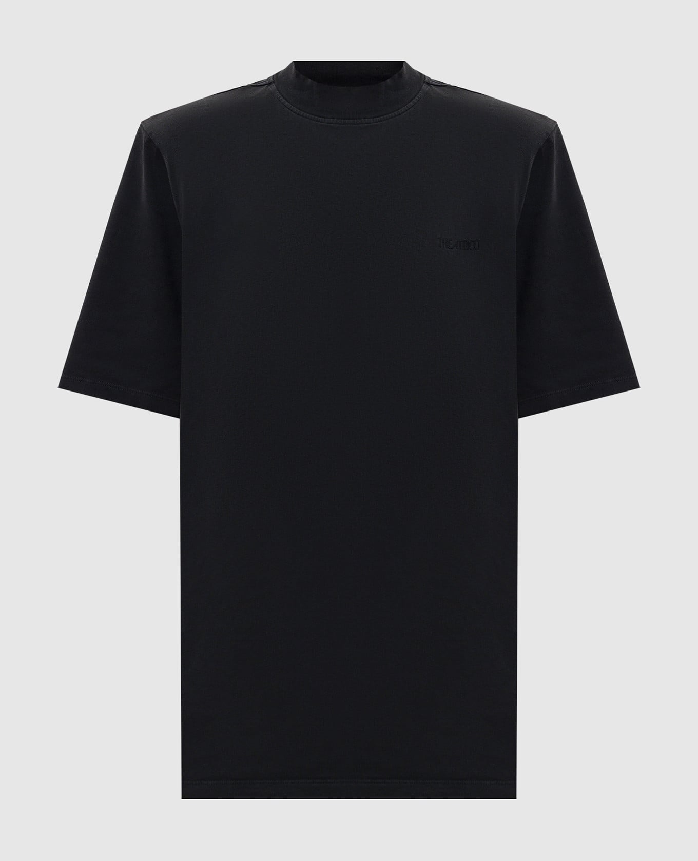 

Черная футболка с вышивкой логотипа, Черный, Футболки