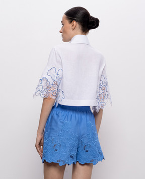 Ermanno Scervino Life Біла укорочена сорочка з льону D484K304ZQR