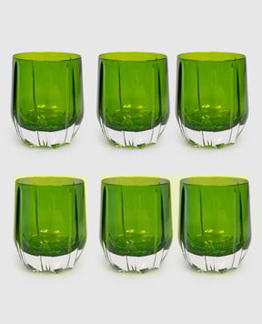 Vema Набір зелених кришталевих склянок DIAMOND 6 шт DOFDIAMOND