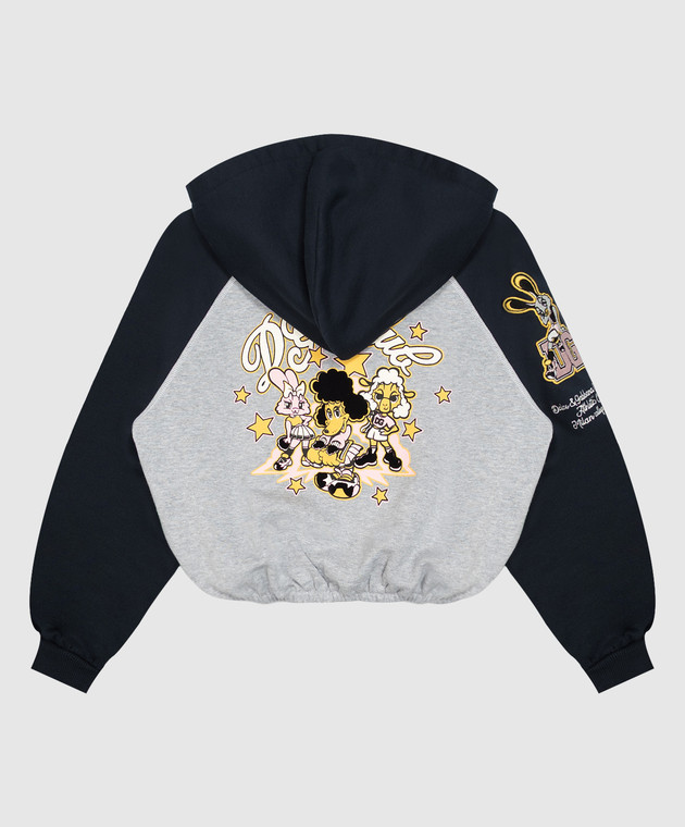 Dolce&Gabbana Дитяча сіра спортивна куртка з принтом L5JWDGG7P7F26 зображення 2