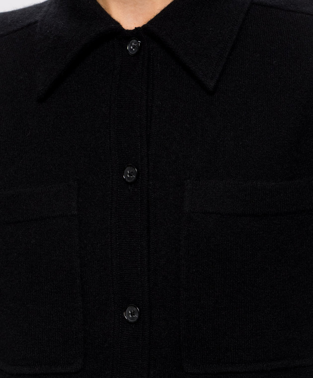 Toteme Черная рубашка из кашемира 263WRT0785YA0016 изображение 5