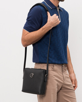 Stefano Ricci Чорна шкіряна сумка з емблемою у вигляді голови орла ND155TUVDVH