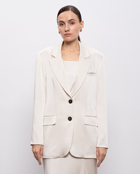 Peserico Бежевий жакет з ланцюжком моніль E0110004270