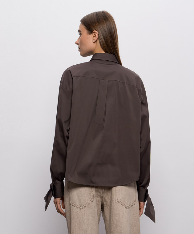Brunello Cucinelli Коричнева сорочка MP091M2I26 зображення 4