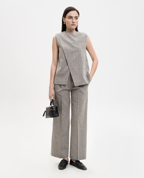 Loulou de Saison Сірий топ DELLA з льоном DELLA