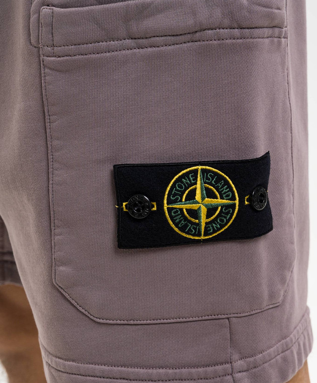 Stone Island Фиолетовые шорты с патчем логотипа L1S156200011S0051 изображение 5