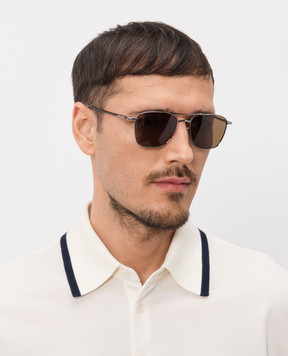 Saint Laurent Сріблясті сонцезахисні окуляри 862858Y9973