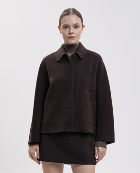 Max Mara Коричнева куртка CLOE з вовни SMMCLOE