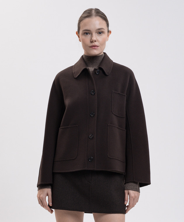 Max Mara Коричнева куртка CLOE з вовни SMMCLOE зображення 3