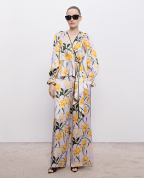 Christy Lynn Штани Marta із шовку в квітковий принт CLP52BF10