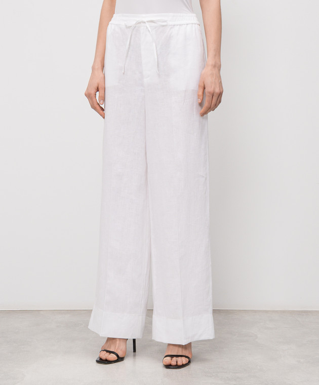 Twinset Білі штани з льону 261TT2302 зображення 3