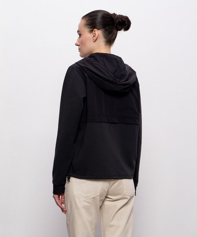 Herno Черная комбинированная спортивная куртка MAESTRO JC000100D56031 изображение 3