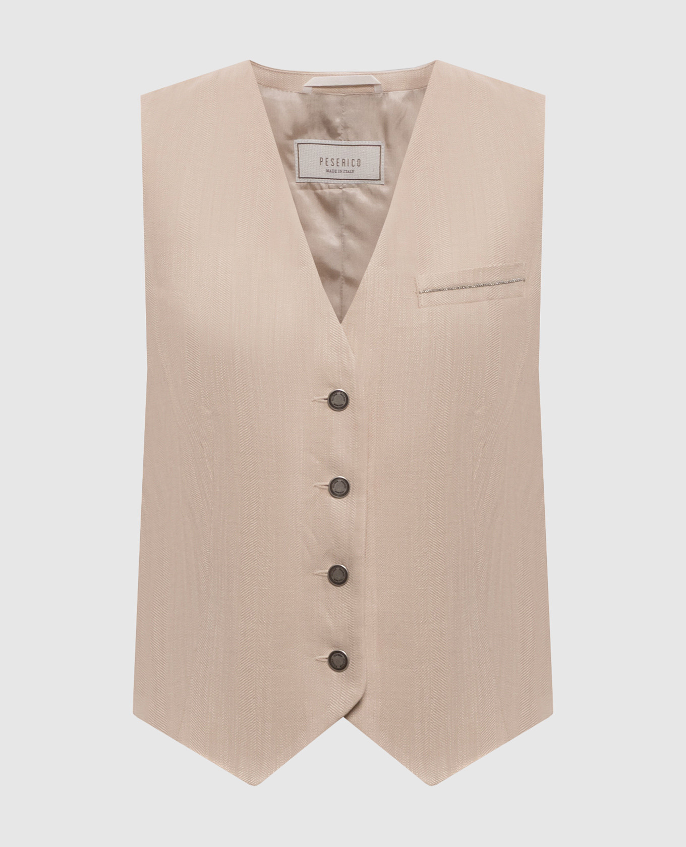 

Бежевый жилет с льном, Костюмные