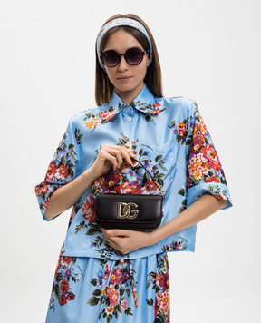 Dolce&Gabbana Чорна шкіряна сумка крос-боді 3.5 BB7603AW576