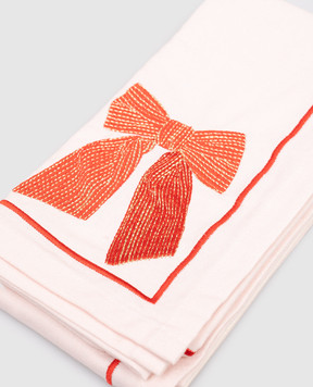 Vondels Набір рожевих сервірувальних серветок Bow з льоном 9240000450035