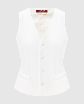 Max Mara Белый жилет MSTMADIA из шерсти MSTMADIA