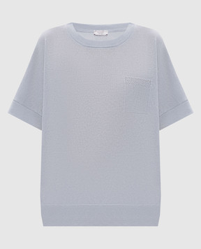 Peserico Голубой топ с льном S99180F129056V