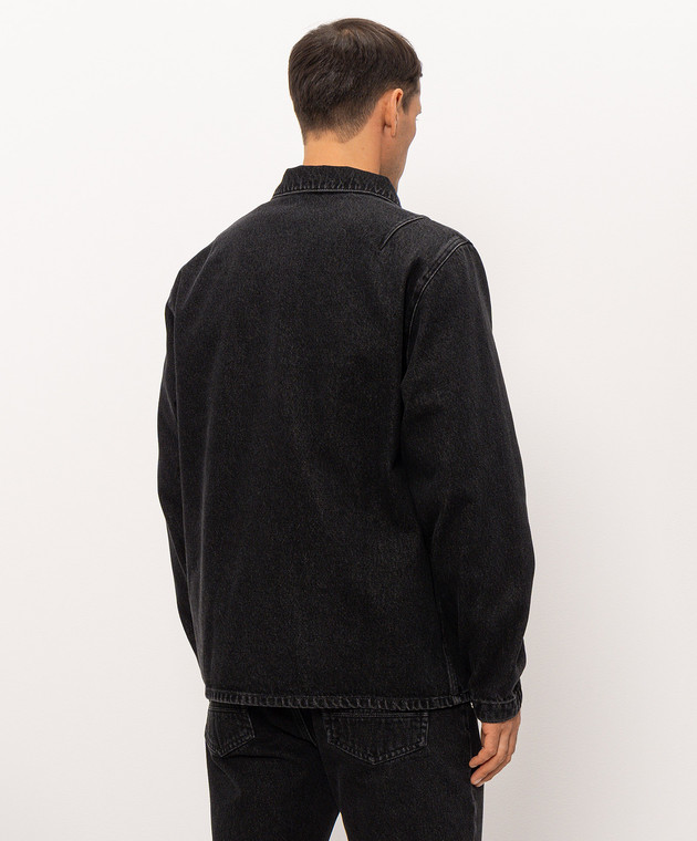 Stone Island Чорна джинсова куртка в стилі сорочки L2S141200002S0J32 зображення 4