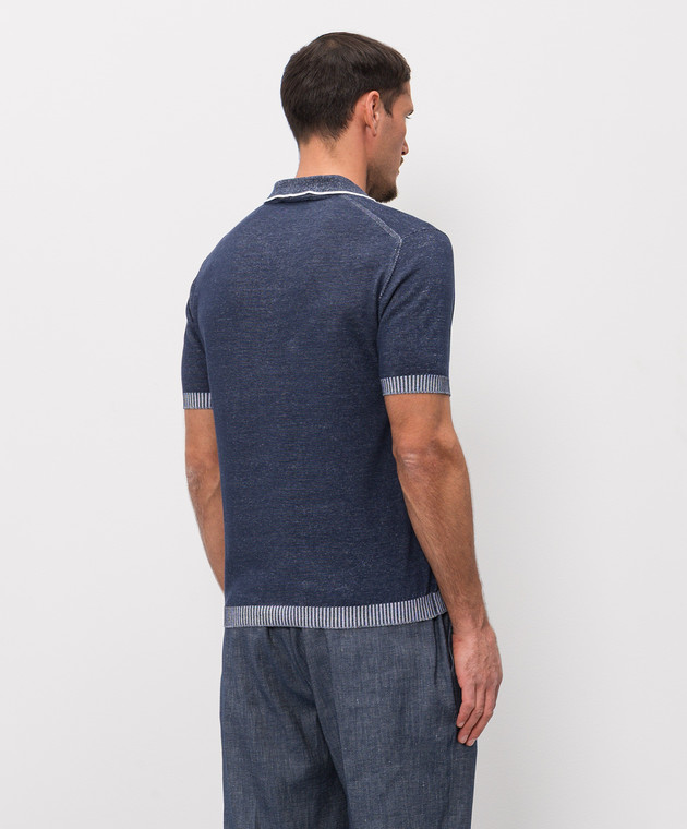 MooRER Синє поло ADOLFO ADOLFOSIC зображення 4