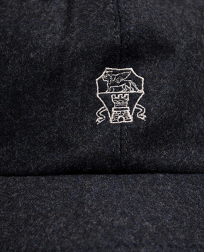 Brunello Cucinelli Дитяча синя кепка з вовни B038PW322C
