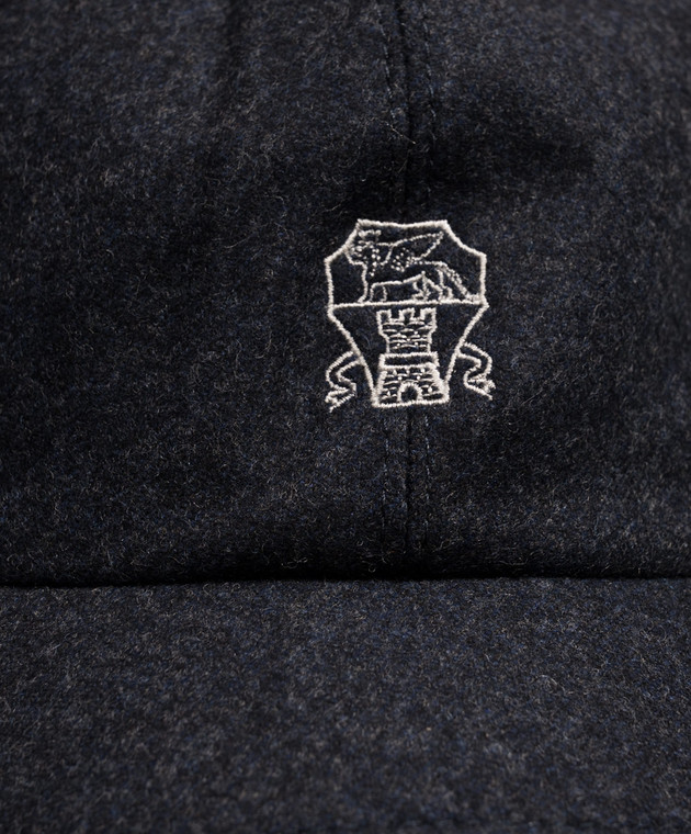 Brunello Cucinelli Дитяча синя кепка з вовни B038PW322C зображення 3