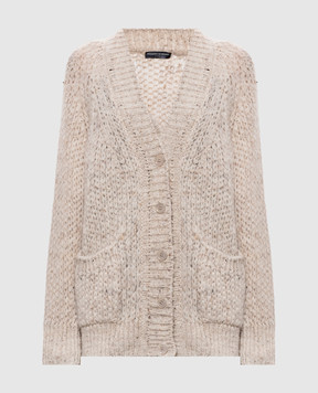 Ermanno Scervino Life Бежевый кардиган с шерстью альпаки D494N503IJT