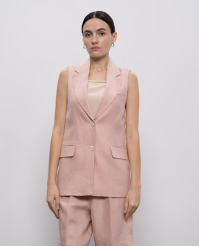 Peserico Розовый жилет из льна A0303202606