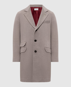 Brunello Cucinelli Сіре пальто з вовни MV4679039