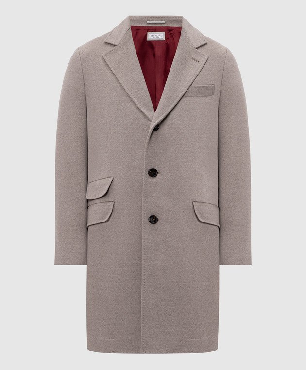 Brunello Cucinelli Сіре пальто з вовни MV4679039